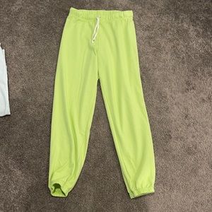 Light green pocket free sweatpants